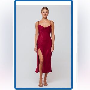 RESA Madison Slip Dress in Burgundy